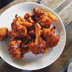 Baked Cauliflower 'chicken' Wings and Cumin Aioli