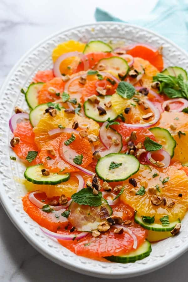 Cucumber, Citrus & Hazelnut Salad