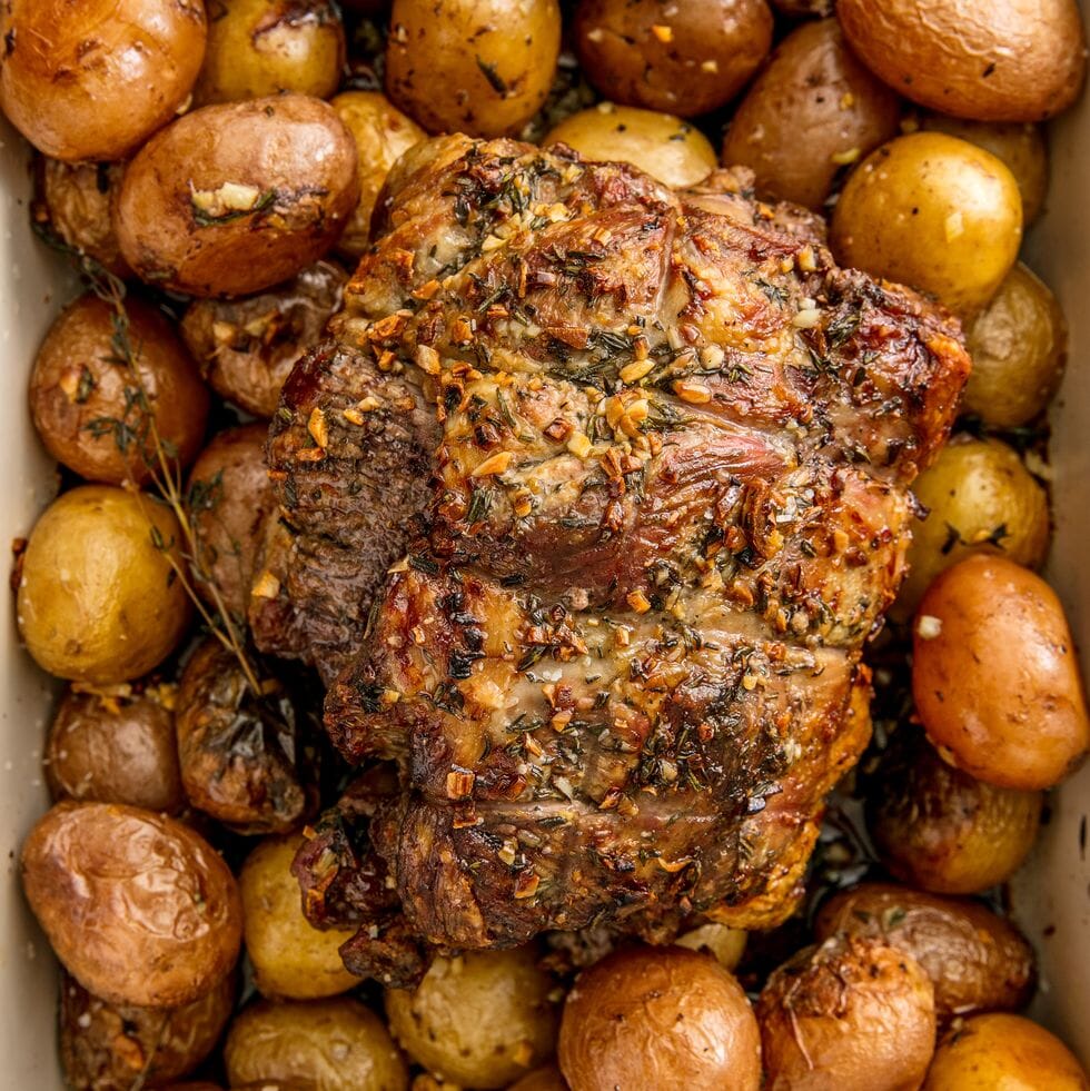 Roasted Lamb Shoulder with Minty Lamb Rub