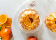 Saffron Cake with  Blood Orange Glaze