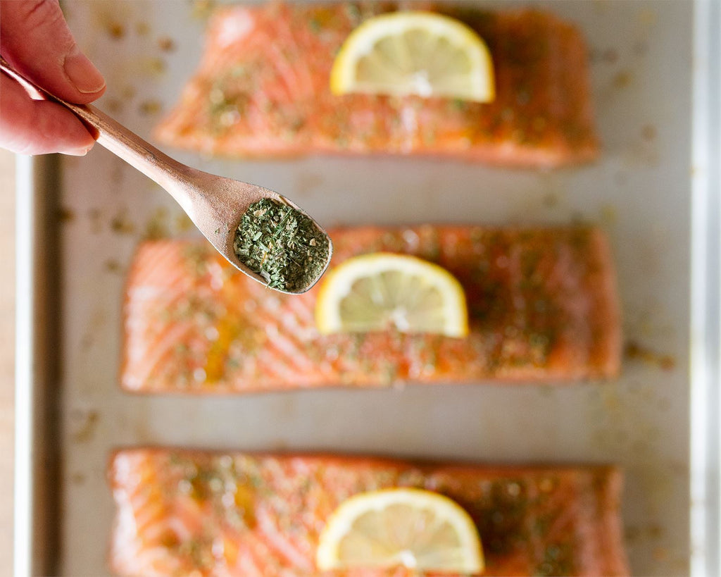 Salmon fillets with Fish Rub