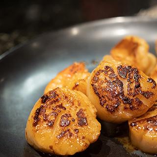 Scallops with Fennel & Orange Olive Oil.