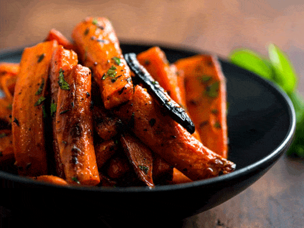 Steamed Carrots with Smoked Honey Butter