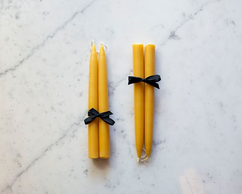A Pair of Bees Wax Candles ACCESSORIES THE OLIVE PIT 
